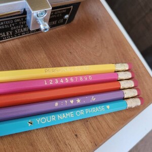 Candy Crush | Personalized Pencils (Set of 5) Teacher Gift Stocking Stuffer Homeschool Student Friends Gift