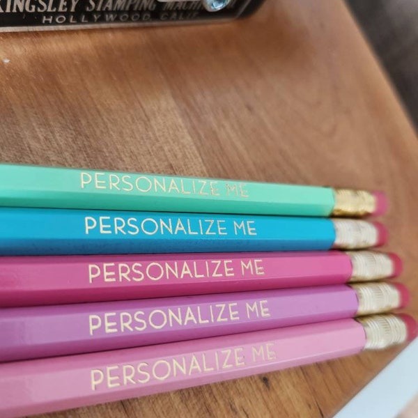 Mermaid | Personalized Pencils (Set of 5) Teacher Gift Stocking Stuffer Homeschool Student Friends Gift