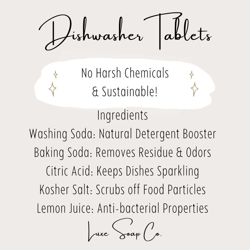 Dishwasher Tablets Natural Dishwasher Pods Sustainable Zero Waste