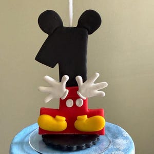 Custom Personalized Mickey Birthday Candle Mickey Party Mickey Mouse Cake topper