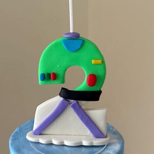 Buzz Lightyear Birthday Candle | Toy Story Cake Topper | Custom Clay Number Candle | Space Ranger Party Decoration | Personalized Buzz Candl