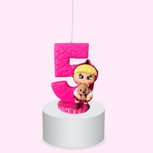 Custom Personalized Masha and the Bear inspired Birthday Candle Masha party Cake topper