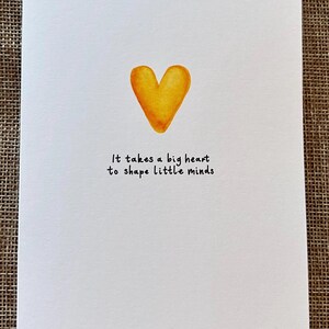 Teacher Greeting Card Thank you for making a difference every day