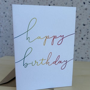 Rainbow Happy Birthday Birthday Card
