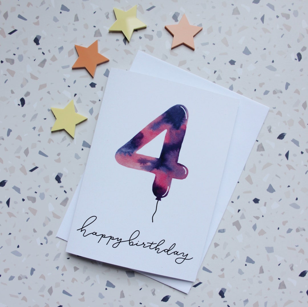 4-four-birthday-card-greeting-card-etsy