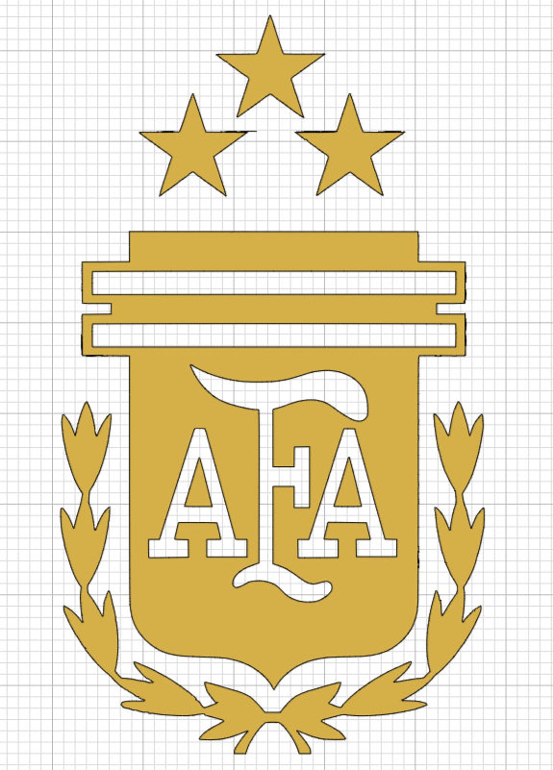 Argentina Afa 3 Star Decal Argentina 3 Estrellas Etsy Canada