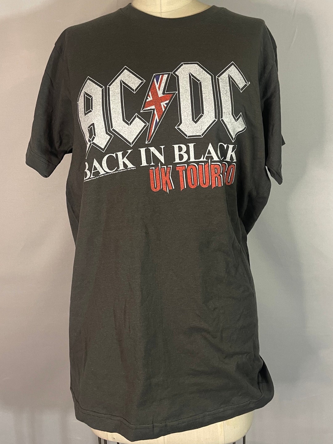 AC/DC Back in Black UK Tour Retro Band Tee Rock Music Merchandise - Etsy