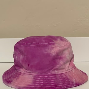 Handmade Pink Tie-dye Bucket Hat - Unique Summer Accessory