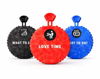 Date Night Set of 3 for Couples | Valentine’s Day Gift | What to Eat Spinner | What to Do Game | Love Time Dice