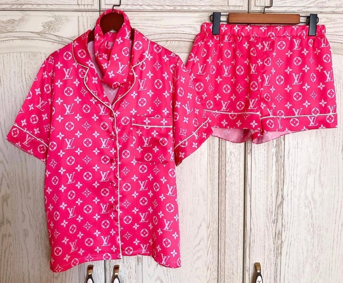 pink louis vuitton pajamas