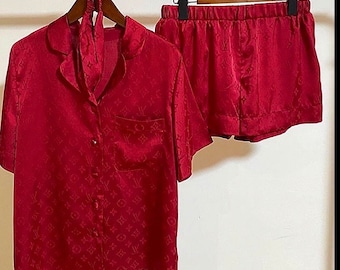 Luxury Silk Pajamas Rouge Red 