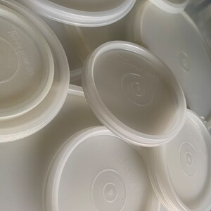 Vintage Tupperware Lids Clear Various Sizes