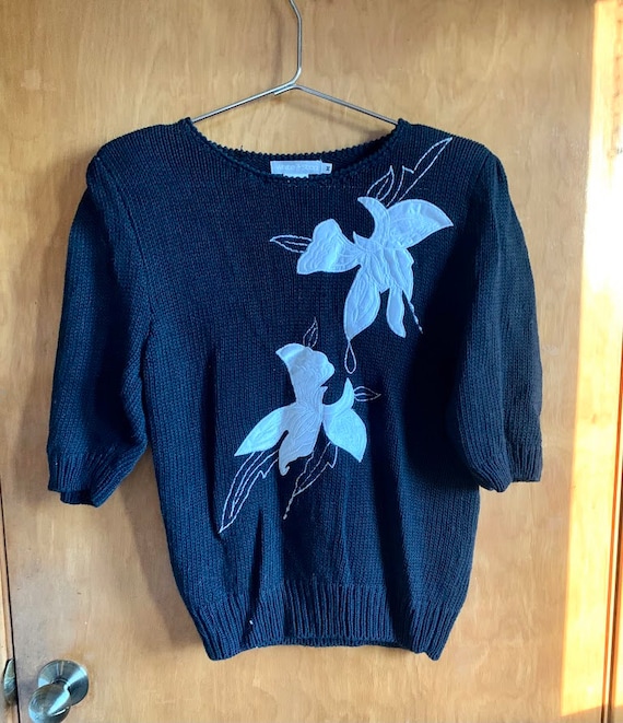 Vintage White Stag 1980's Perfect Black Sweater Go