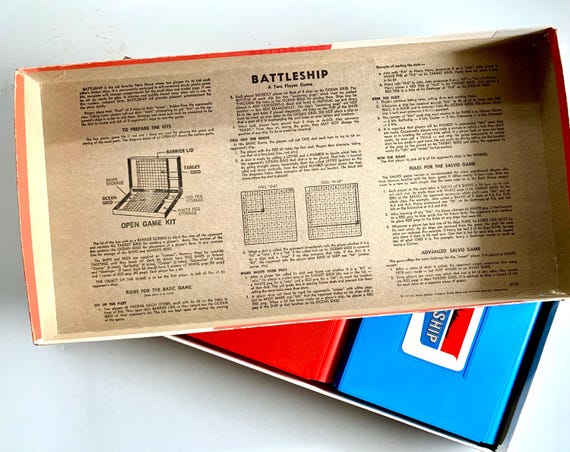 Vintage Board Game Battleship 1967 Milton Bradley Family Game - Etsy