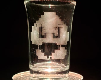 Super Mario Goomba 1.5 oz. Etched Shot Glass