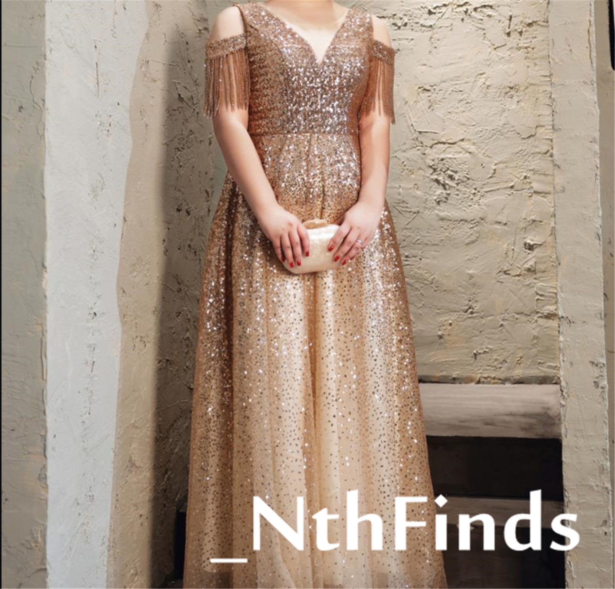 Plus Size Gold Dress - Etsy