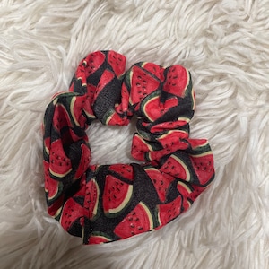 Palestine Watermelon Cotton Scrunchie