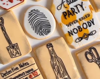 Murder Mystery Party Cookies | Game Cookies | Crime Cookies