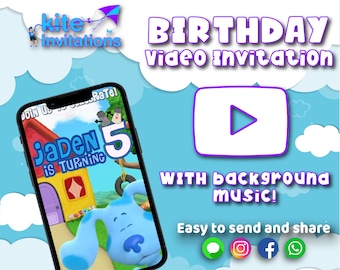 Blue Clue Invitation, Blue Clue Video Invitation, Blue Clue anniversaire, Blue Clue , Blue Clue Video, Blue Clue Theme