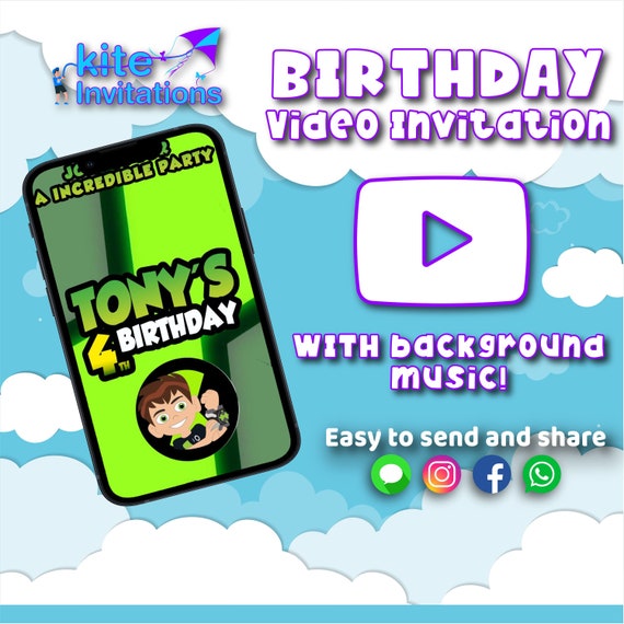 ben-10-invitation-ben-10-video-invitation-ben-10-birthday-etsy