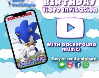 Sonic Invitation, Sonic Video Invitation, Sonic anniversaire, Sonic, Sonic Video, Sonic Theme
