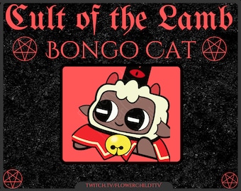 Cult of the Lamb Bongo Cat Animated Emote - Twitch | Cute, Chibi, Cult, Cartoon for Streamers
