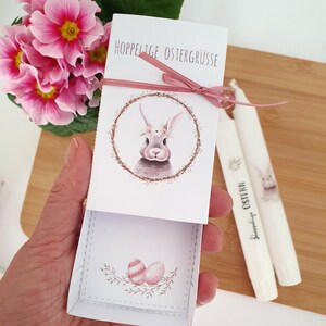 File PDF per una magica confezione regalo con un dolce coniglietto pasquale per Pasqua come download digitale, A4