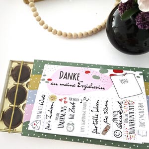 Toffifee Verpackung" Danke Erzieherin" PDF, DIY Abschiedsgeschenk Kita, Bastelvorlage mit Abreißkärtchen, Sofort Download, Geschenkidee