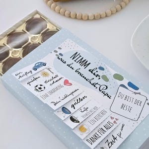 Pegue o que você precisa, pai, para o Dia dos Pais, embalagem Toffifee com cartões coloridos destacáveis, download em PDF, aniversário, presente de Dia dos Pais