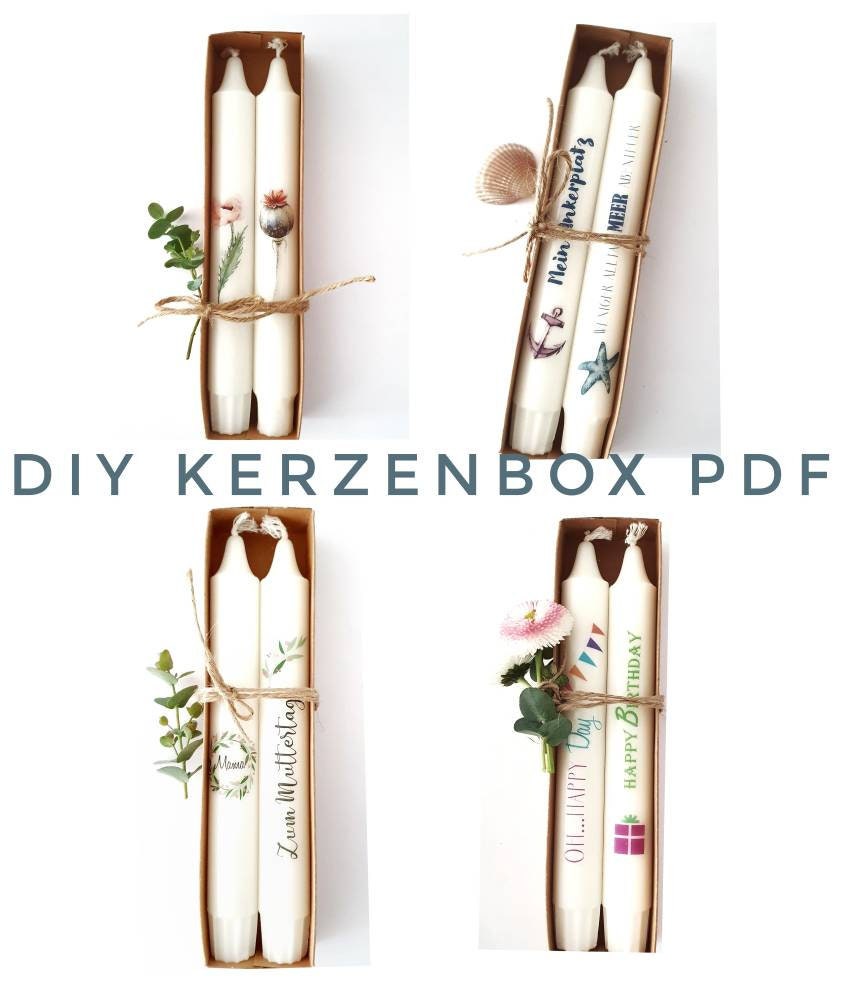 PDF Template for a Candle Box, Digital Download of a Candle Box for 2 ...