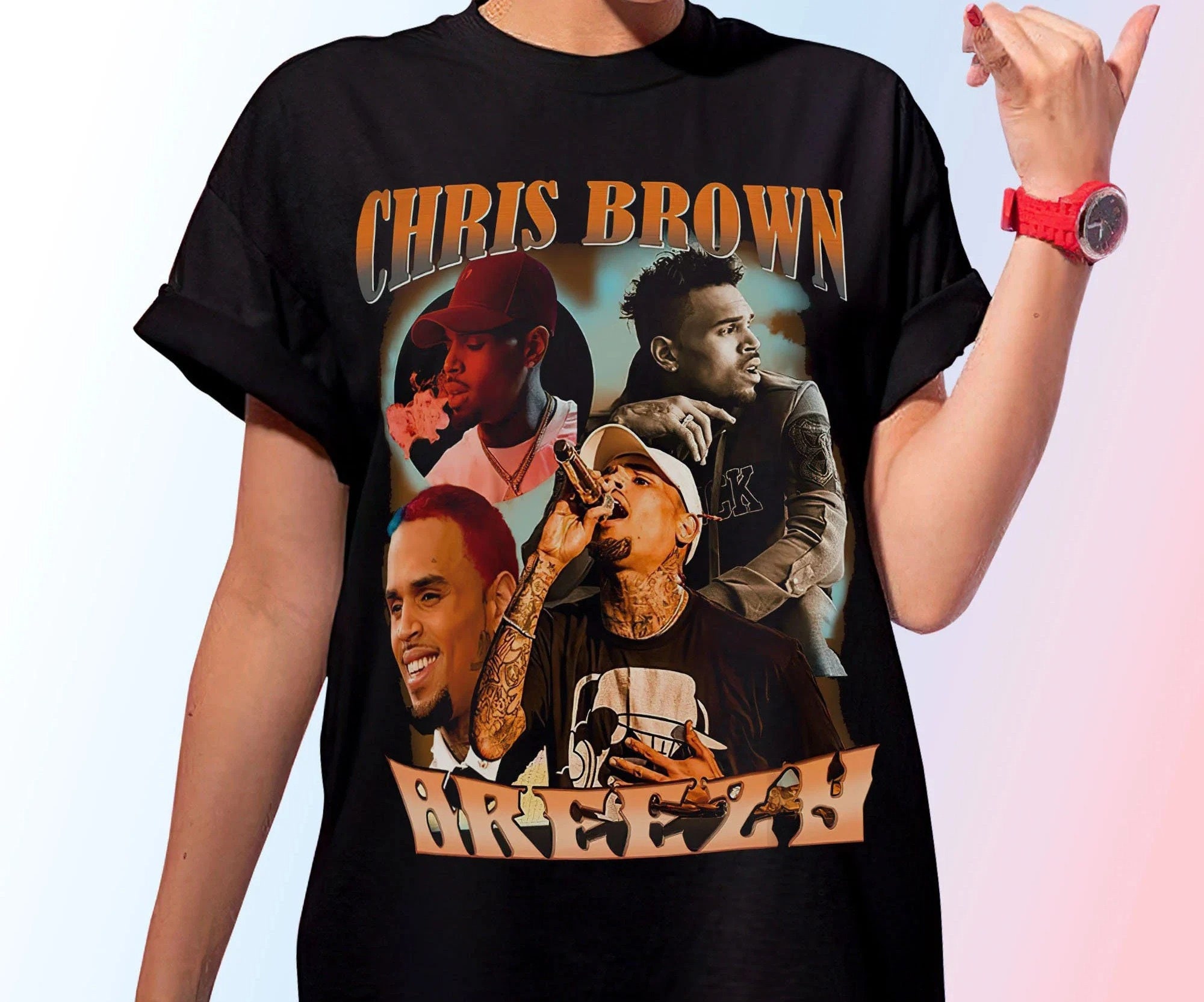 Vintage Chris Brown Tour 2022 Shirt, Chris Brown Breezy Shirt