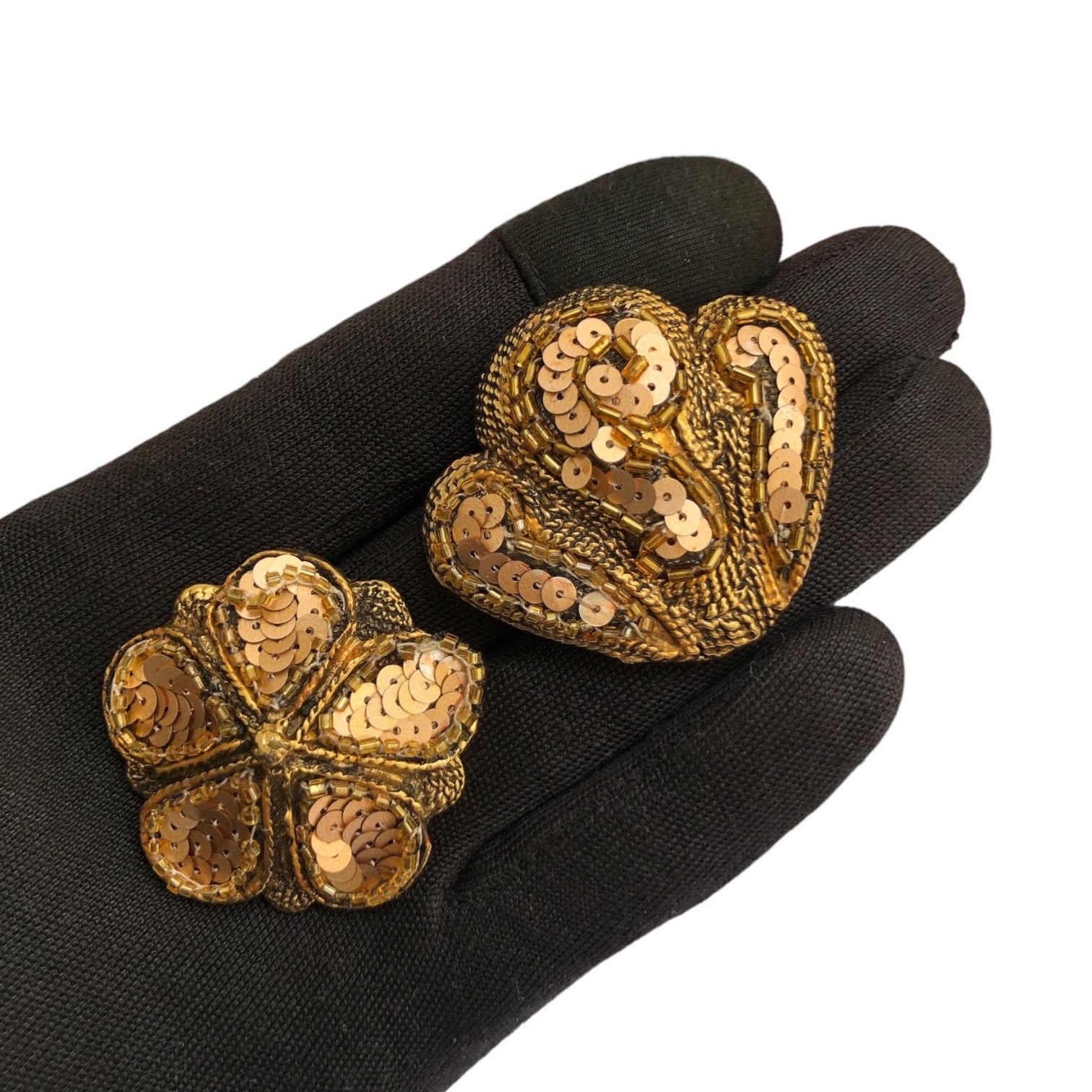 Vintage - Année 80 Paire de boucles d'oreilles clips