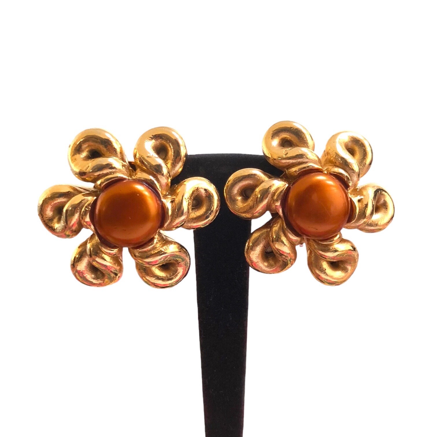 Boucles D'oreilles Pendantes Vintage Jacky De G - Métal - Très Bon état