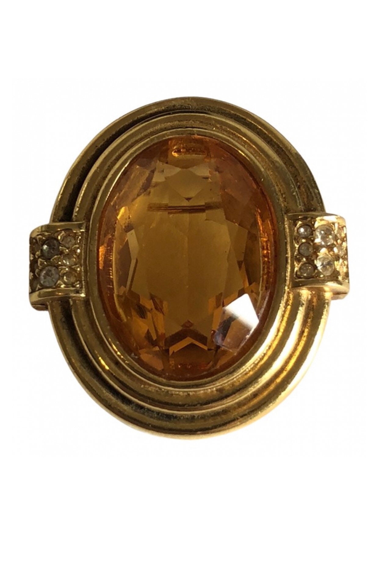 Broche Vintage CARVEN Haute Couture - Bijou De Créateur Doré - Modèle N116 - Occasion