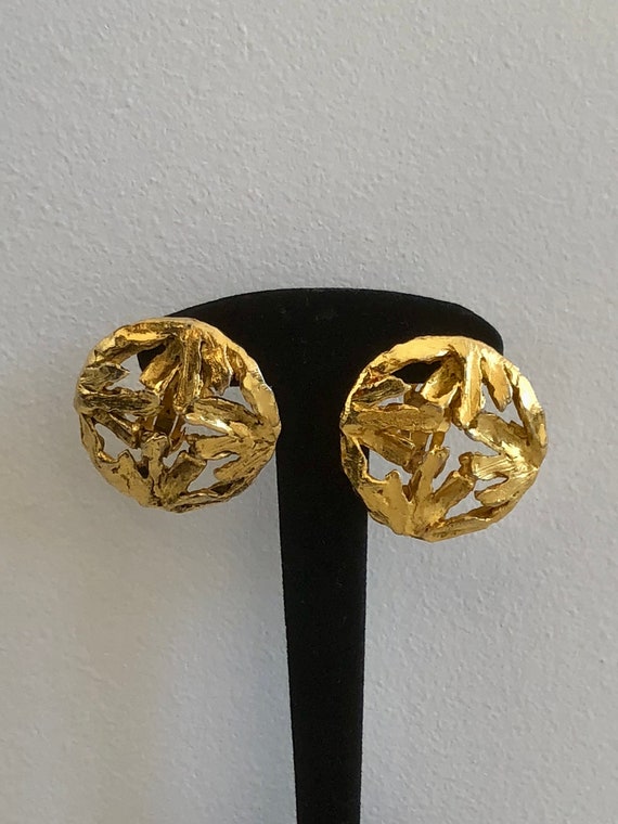 Boucles D'oreilles Vintage Clips Linda Hattab Paris - Argenté, Créateur - Occasion