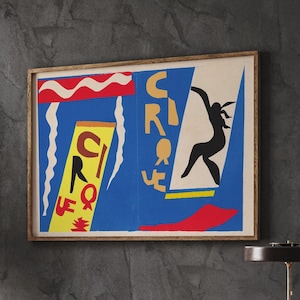 Henri Matisse El circo (jazz) Arte mural, póster colorido, arte de exposición moderno, idea de regalo recortable, DESCARGA DIGITAL