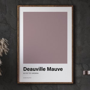 Deauville Mauve Color Poster Print, Great Color Scheme, Minimalistic Design, Trending Colour Print, Nordic Poster Art, DIGITAL DOWNLOAD