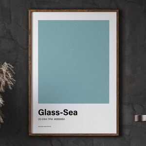 Glass Sea Color Poster Print, Great Color Scheme, Minimalistic Design, Trending Colour Print, Nordic Poster Art, DIGITAL DOWNLOAD