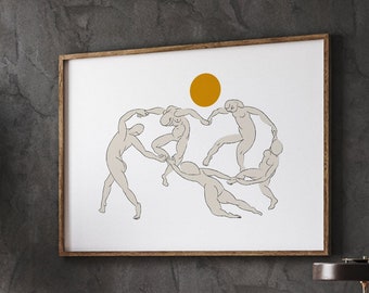 Henri Matisse Premium Posters, Dancers in the Sun, Minimalist Poster, Black and White, Matisse Gravures Recentes, Instant Download