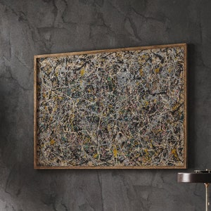 Jackson Pollock Poster, Abstract Expressionism Print, Jackson Pollock, Pollock Print American Icon, Instant Download