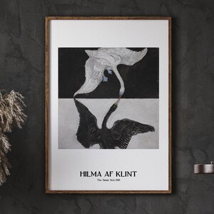 Hilma af Klint Swan Print, Eclectic Vintage Print, Vintage Art Print, Housewarming Wall Art, DIGITAL DOWNLOAD
