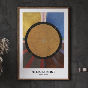 Hilma af Klint Poster, Abstract Colorful Wall Art, Scandinavian Room Decor, Housewarming Wall Art, DIGITAL DOWNLOAD