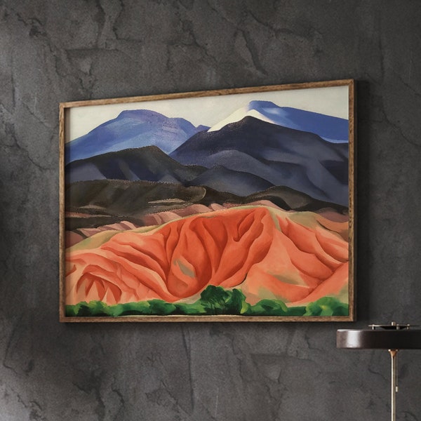 Georgia O'Keeffe, Black Mesa Landscape - 1930, New Mexico, Mountains Wall Art, Instant Download