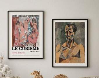 Picasso Cubism Art Print Set, Gallery Wall Decor (Digital Download)