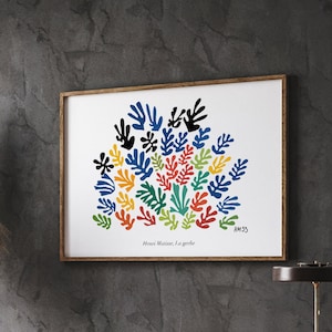 Henri Matisse Premium Posters, La gerbe, Colorful Leaf, Tate Modern, Cutout Exhibition Poster, Instant Download