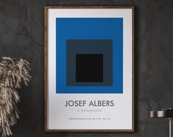 Josef Albers Poster, Geometric Art, Aesthetic Poster, Abstract Poster, Minimalistic Art, Wall Art, Instant Download