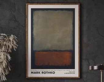 Mark Rothko Poster, Minimalist Painting, Museum Wall Art, Abstract Printable Art, Digital Download
