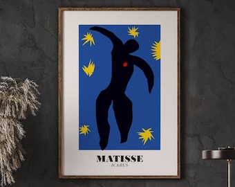 Matisse Icarus Print, Papiers Decoupes, Modern Art (instant