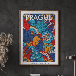 Prague Flower Market, Flower Market Poster, Flower Market Prints, Flower Shop, Florist Gift, Flower Print, Instant Download
