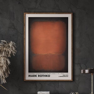 Rothko Wandkunst, Retro Wandkunst, Museum Wandkunst, abstrakte druckbare Kunst, digitaler Download